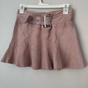 bebe Dusty Pink Mini Skirt‎ with Belt